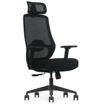 Pulse ergonomska uredska stolica, crna