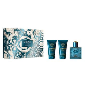 Versace set Eros Pour Homme Edt 50ml + gel za tuširanje 50ml + balzam poslije brijanja 50ml
