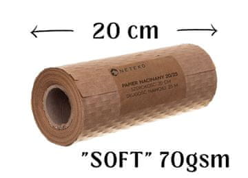 EK Bijeli izrezani papir za zamatanje, širine 20 cm, 50 m