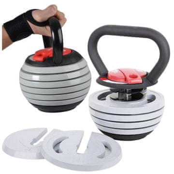 Mona KETTLEBELL kula Żeliwny Hantle Regulowane 3,5-18,1