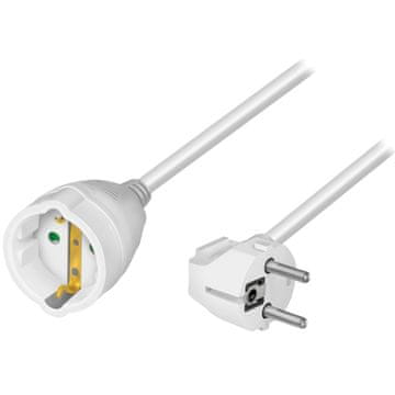 LogiLink Uzemljeni produžni kabel za unutarnju upotrebu, 5 m, bijeli