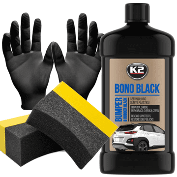 K2 BONO CRNI 500ML + APLIKATOR ZA REGENERACIJU PLASTIKE I GUMA