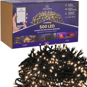 Jumi Božićna svjetla za drvce 500 LED bijela - UPRAVLJANJE TELEFONOM