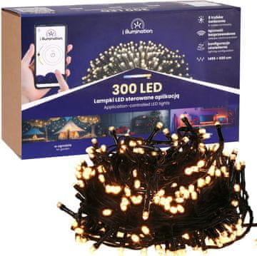 Jumi 300 LED božićnih lampica, bijela, kontrolirana telefonom