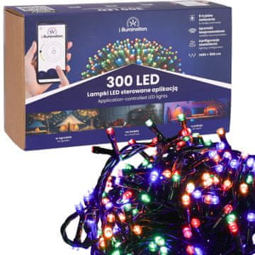 Jumi Božićna svjetla za drvce 300 LED višebojna - kontrolirana telefonom