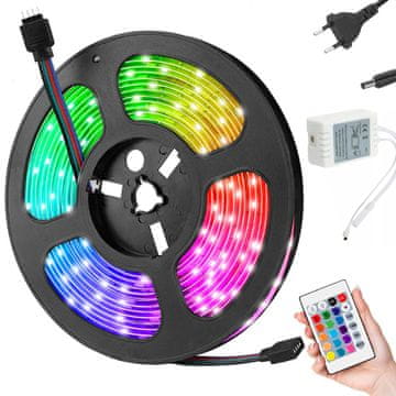 GR LED traka SMD 5050 RGB set s daljinskim upravljačem 5m vodootporna