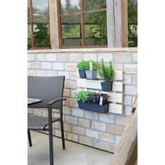 ANGELI Doniczka +uchwyty do montażu na paletę lub płot Easy 37x10x10cm antracyt