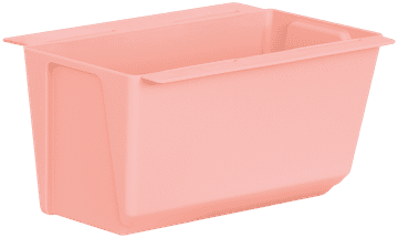 ANGELI Doniczka +uchwyty do montażu na paletę lub płot Easy 18x10x10cm różowa