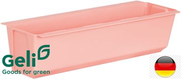 ANGELI Doniczka +uchwyty do montażu na paletę lub płot Easy 37x10x10cm różowa