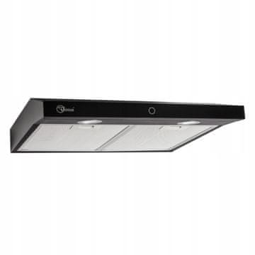 Focus Okap/Pochłaniacz 60cm CZARNY kuchenny Modo Slim- Panel dotykowy podszafkowy