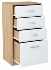 BE Komoda 45cm 4S BIJELA-SONOMA 4 ladice