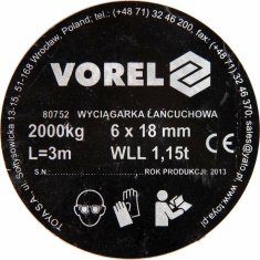 151 VOREL POVLAKAČ LANCA 2T 80752