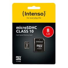 Intenso 8GB microSDHC Class 10 25MB/s memorijska kartica