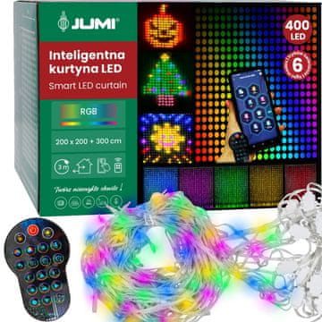 Jumi PAMETNA LED zavjesa, svjetlosna girlanda, daljinski upravljana