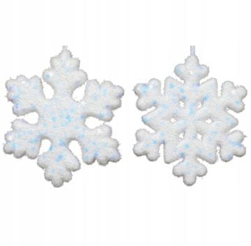 Kaemingk Set od 2 božićne kuglice, privjesci od pjenaste pahuljice, 11 cm