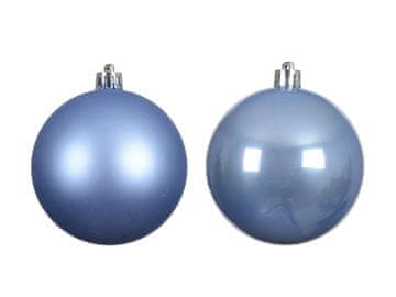 Kaemingk Plave božićne kuglice, set od 6, 8 cm, nelomljive, plastične