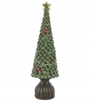 Kaemingk Figurica božićnog drvca na stalku, plastična, 14x44cm, 1 komad