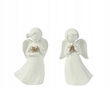 Kaemingk Figurica božićnog anđela, bijela plastika, 11,6 cm, 1 komad