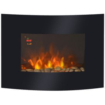 Northix Električni kamin, električni zidni kamin 65 x 11,4 x 52 cm, kamin za ugodnu atmosferu