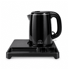ElriBird Hotelski električno Set Kuhalo 1L 1000W Inox 304 s Crnim Pladnjem