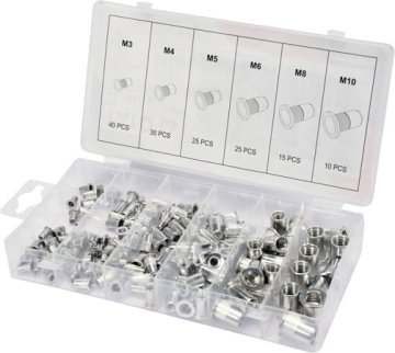 TOYA YATO ALUMINIJSKE ZAKOVIČNE MATICE, set od 150 dijelova, M3-M10