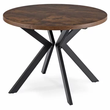 BE Okrugli razvlačni stol LUKAS 100-250 cm rustikalni hrast moderni loft