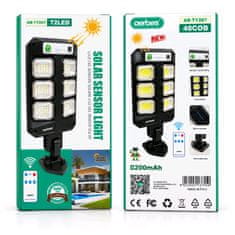 Aerbes LED solarna svjetiljka sa senzorom pokreta 22 × 9 cm – 40 W s daljinskim upravljačem