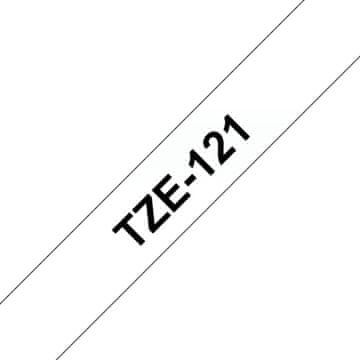 BROTHER TZE-121 (TZE121) laminirana traka za označavanje, crna na prozirnoj podlozi 9 mm, 8 m