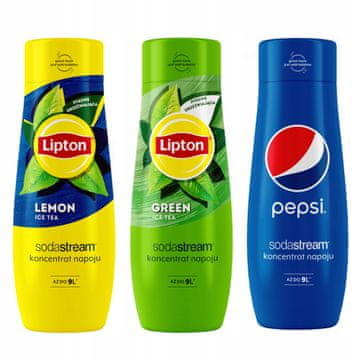 SodaStream Lipton Lemon+Green+Pepsi koncentrati u pakiranju od 3