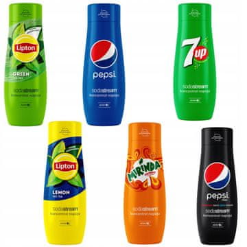 SodaStream Set od 6 Lipton koncentrata Limun+Zelena+Pepsi+Mirinda+7UP+PepsiMAX