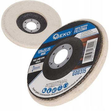 GEKO 125 mm filcani polirajući disk za metal i čelik G00315