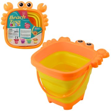 slomart Lean Toys sklopivo kanticu za plažu Rak, narančasta