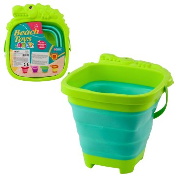 slomart LEAN TOYS Sklopiva kanta Krokodil za plažu, zelena