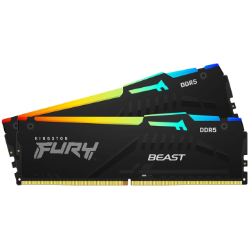 Kingston 16GB 5600MT/s DDR5 CL40 DIMM (Kit of 2) FURY Beast RGB XMP radna memorija