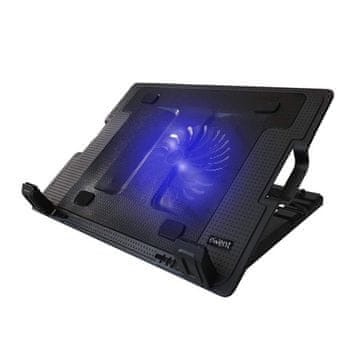 Ewent Postolje za hlađenje prijenosnog računala do 17", tihi ventilator, 2x USB, Ewent EW1258