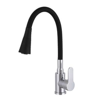 slomart Flex 3000 crna/krom slavina s fleksibilnim izljevom
