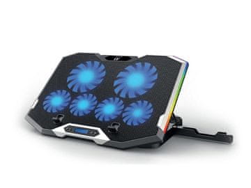 Ewent Postolje za hlađenje laptopa do 17.3", 6x tihi ventilator, RGB, Ewent EW1260