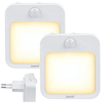 Northix LED noćno svjetlo s utičnicom i senzorom pokreta i sumraka