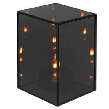 Northix Dekorativna 3D ogledalna LED lampa 10 x 10 x 15 cm, na baterije, staklo