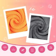 Nikcorp Ručnici za pse i mačke set 3 komada veličina L 40x70 cm, super upijajući ručnik od mikrofibre za kućne ljubimce, brzosušeći i mekani za njegu, kupanje i putovanja, žuta, ružičasta i narančasta boja
