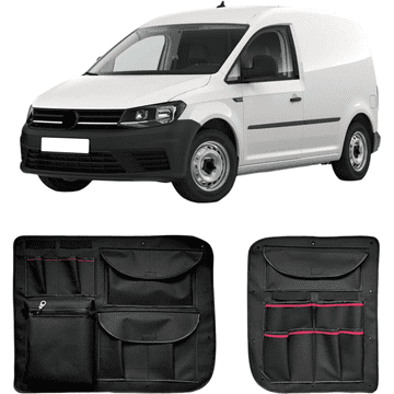 Nikcorp Organizator za stražnja vrata Opaltool set 2 komada za Fiat Ducato Peugeot Boxer, torba za alat i opremu, izdržljiva tehnička tkanina, crna boja, neinvazivna montaža bez bušenja, kompatibilan kombi