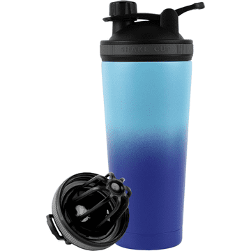 Nikcorp Shaker za suplemente od nehrđajućeg čelika 750 ml, termo boca s vakuumskom izolacijom, nepropusna sportska boca za teretanu, bez BPA, plava boja, dvostruke stijenke, otporna na ogrebotine i udubljenja
