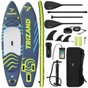 Northix Napuhana SUP daska 320 cm s podesivim veslom, pumpom, ruksakom