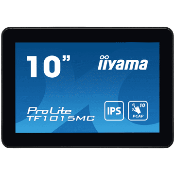 iiyama Prolite TF1015MC-B3 poslovni monitor (zaslon osjetljiv na dodir) - 25.7 cm (10.1''), WXGA (1280x800), IPS, 29ms, 500 cd/m²