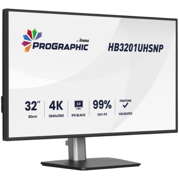 iiyama Prolite HB3201UHSNP-B1 poslovni monitor - 80 cm (31.5''), 4K UHD (3840x2160), IPS LED, 60Hz, 4ms, 450 cd/m², mat / crni
