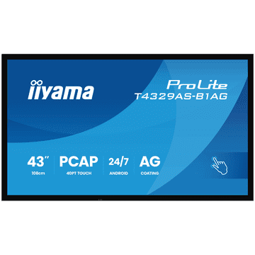 iiyama T4329AS-B1AG, interaktivni zaslon, 108 cm (42,5"), LED, 3840 x 2160, Wi-Fi, 24/7