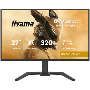 iiyama G-Master GB2791QSU-B1 gaming monitor - 68.5 cm (27''), WQHD (2560x1440), Fast IPS, 320Hz, 0.6ms, 350 cd/m², mat / crni
