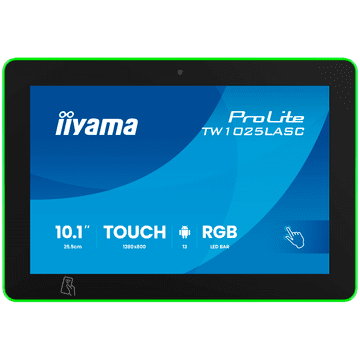 iiyama 10,1" RGB LED-Lightbar Panel-PC s sustavom Android 13+GMS, SOC Quad-core RK3568 4GB, pohrana 32GB, PCAP dodir u 10 točaka, 1280x800, 390cd/m2, IPS panel, zvučnici, mikrofon, kamera 5MP, NFC,