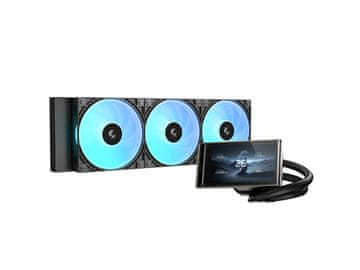 DEEPCOOL Komplet za vodeno hlađenje AIO Liquid Cooler DeepCool LT360 VISION, 360mm, LCD, ARGB, crni