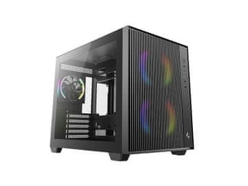 DEEPCOOL Kućište za računalo DeepCool CG330 MESH 3F, micro-ATX, ARGB, kaljeno staklo, crno